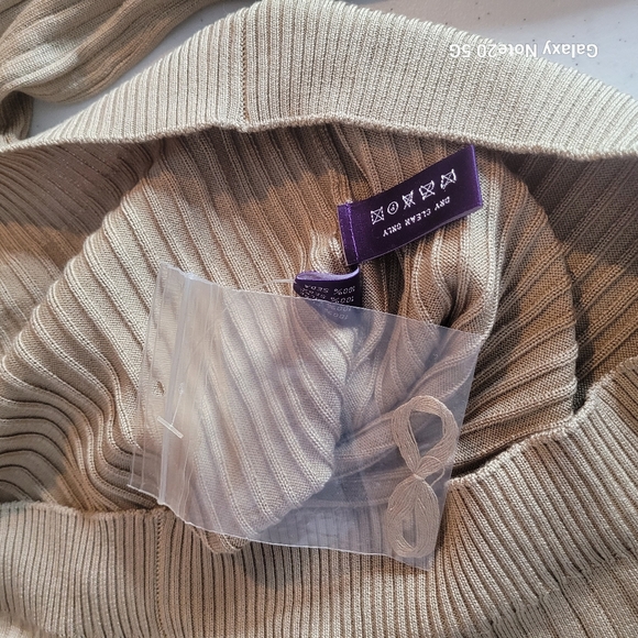 NWOT Ralph Lauren Purple Label Silk Ribbed Sweater Size Large - Picture 12 of 12